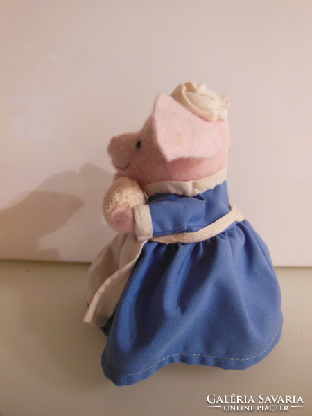 Pig - mother with little one - 12 x 8 cm - German - felt - exclusive - brand new