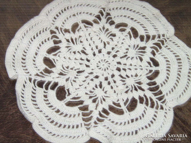 Charming hand-crocheted antique tablecloth