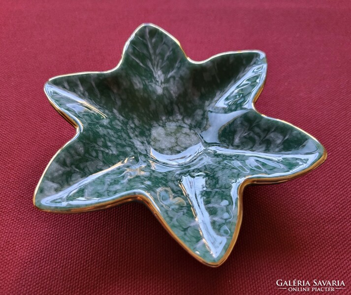 Bavaria green leaf star-shaped German porcelain bowl decorative plate