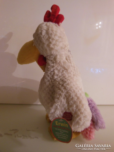 Rooster - erwin - 33 x 24 cm - crows - sings - with tag - needs to be cleaned!- - German - flawless