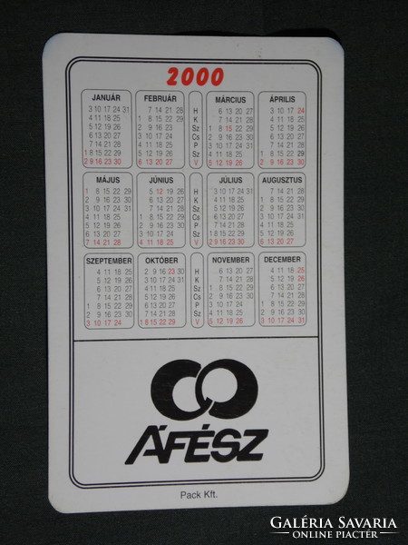 Kártyanaptár, ÁFÉSZ élelmiszer ABC áruházak , 2000, (6)