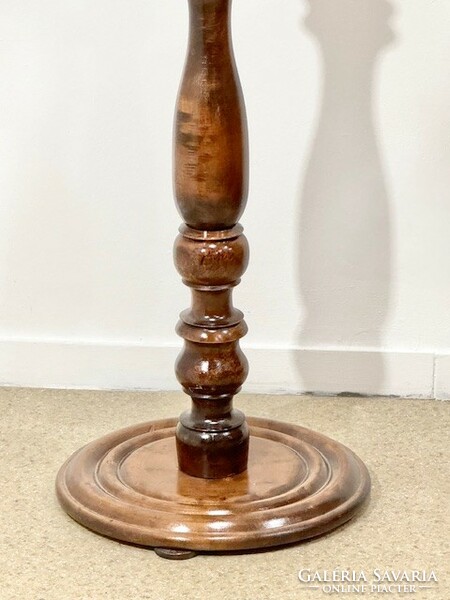 Luxurious walnut pedestal, statue holder, plant stand