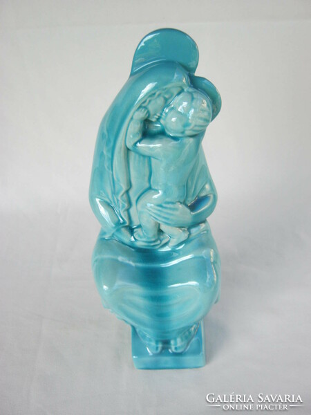 Madonna with baby glazed ceramic 29 cm