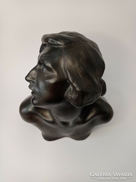 Art-deco female bust of Jenő Bory