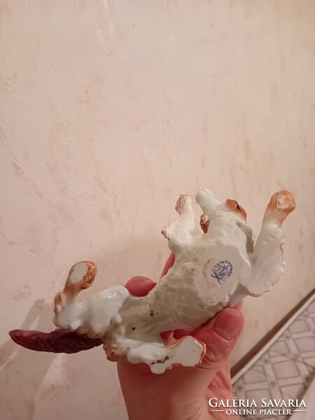 Herendi porcelán kutya ír szetter restaurált