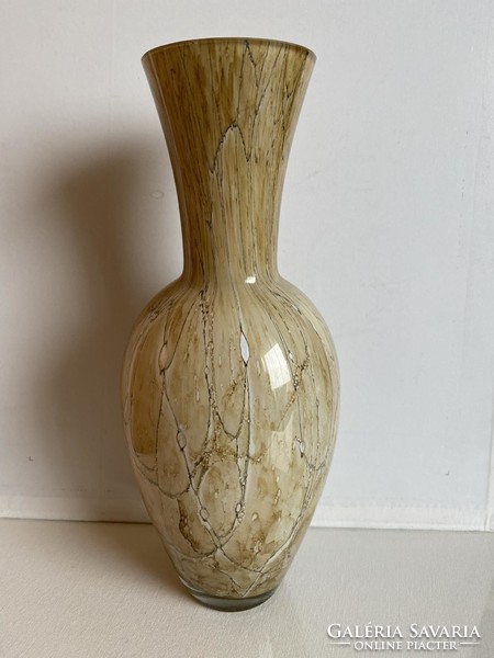 Very unique, thick, large (30 cm) retro (80s) Jósefina glass vase, decor vase