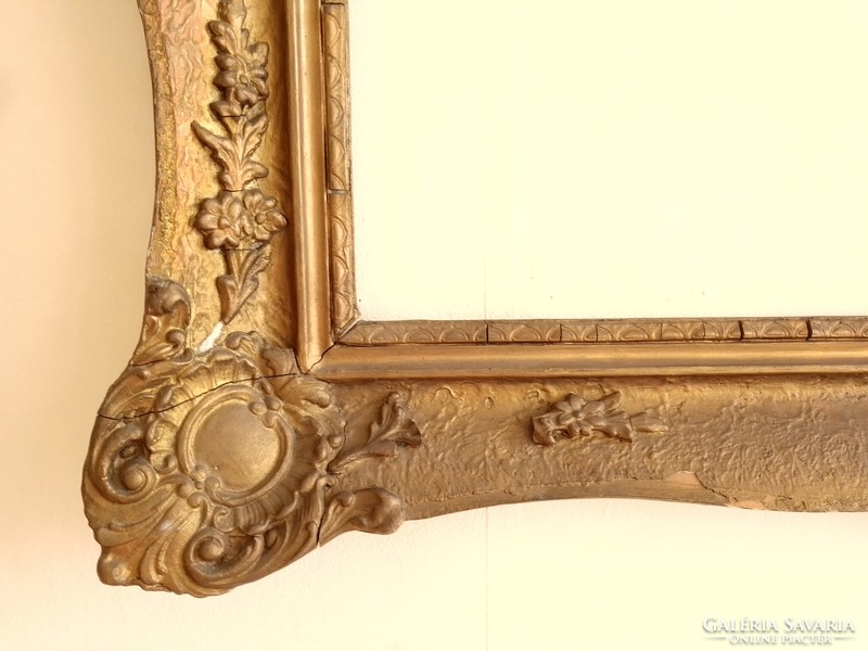Antique old pre-war gold blondel picture frame for 71x57 cm picture