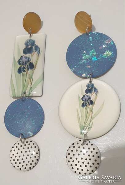 Borsdesign resin earrings, unique, handmade piece