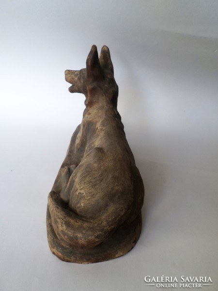 Dog statue, antique, terracotta