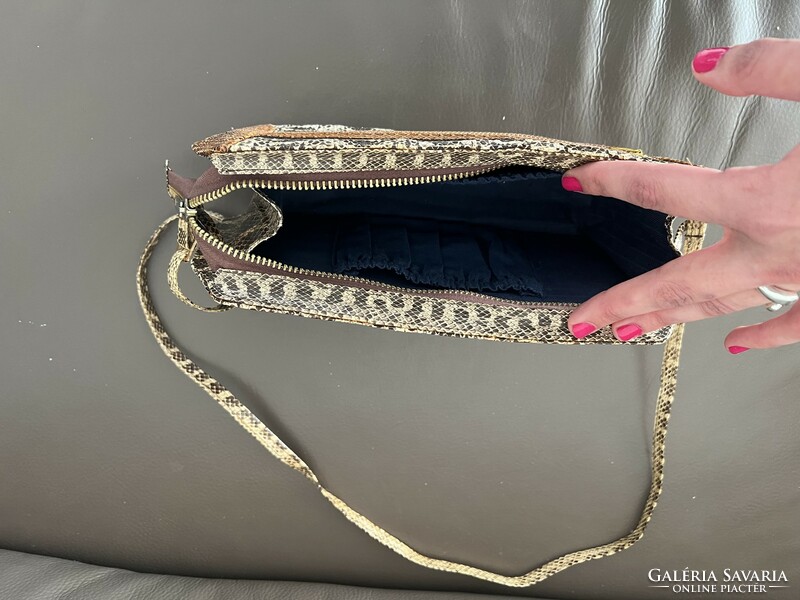 Original snakeskin small bag with reticule