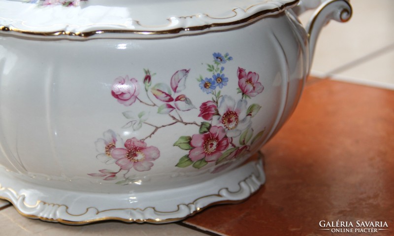 Zsolnay wild rose soup bowl