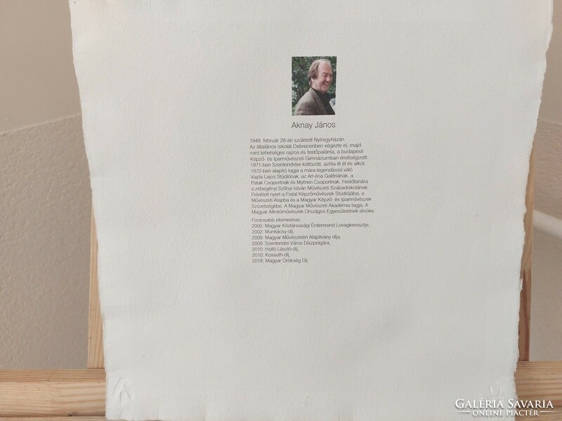 (K) Jelzett Aknay János computer print merített papíron 30x30 cm