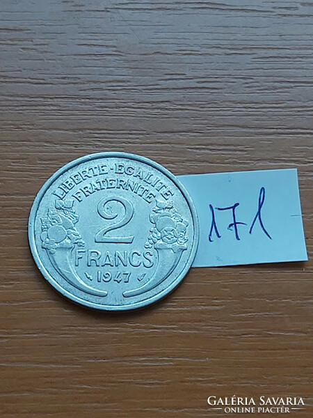 FRANCIAORSZÁG 2 FRANK 1947  ALU.  171