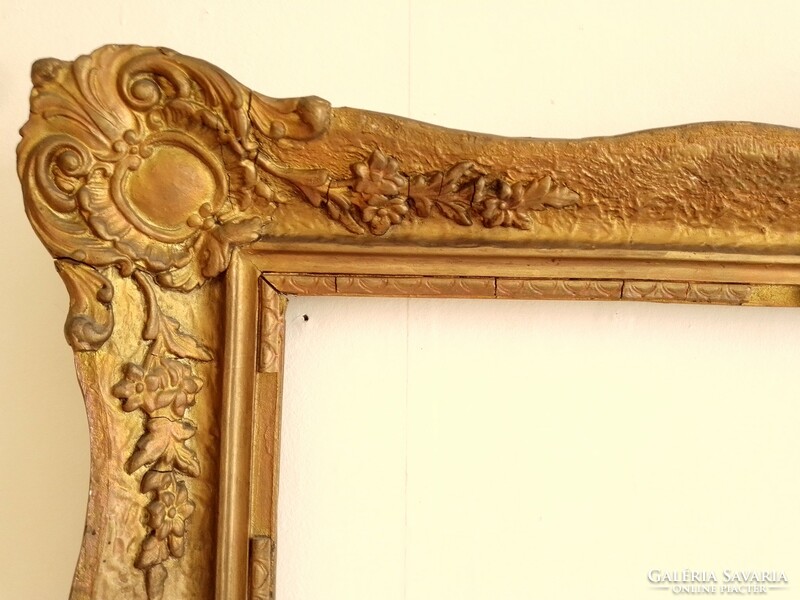 Antik régi háború előtti arany Blondel képkeret 71x57 cm képhez