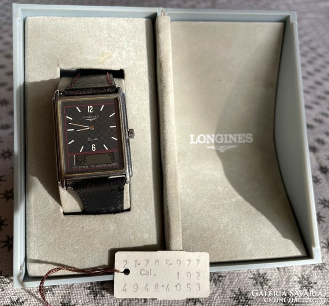 Longines split 5 quartz dual display women's watch