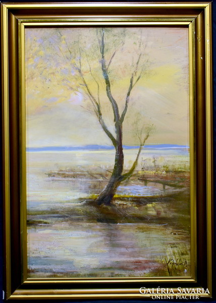 Otto Vágfalvi (1925 - 2015) late autumn - Balaton landscape
