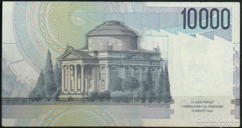 D - 023 - foreign banknotes: 1984 Italy 10,000 lira unc