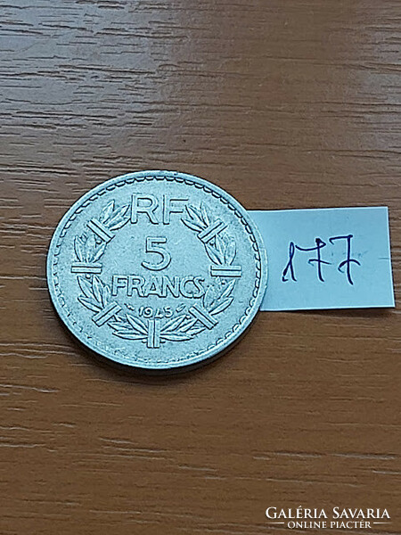 France 5 francs 1945 alu. 177