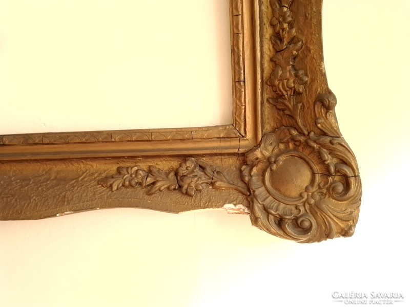 Antique old pre-war gold blondel picture frame for 71x57 cm picture