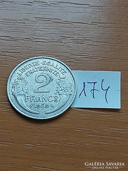 FRANCIAORSZÁG 2 FRANK 1959  ALU.  174