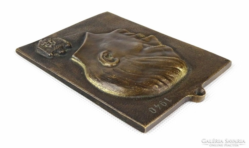 1E435 Adolf Hitler wall bronze plaque 1940