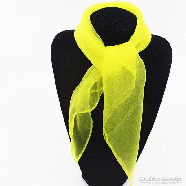 New, lemon-yellow colored chiffon shawl, scarf