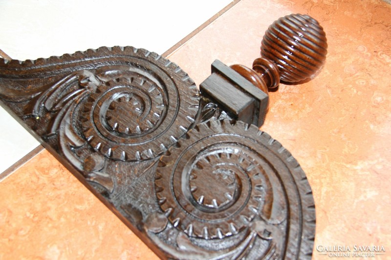 Pewter carved wall clock tower ornament, roof ornament 34