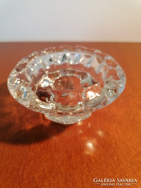 French crystal candle holder. Indicated.