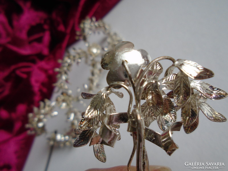 Handmade tiara and pin.