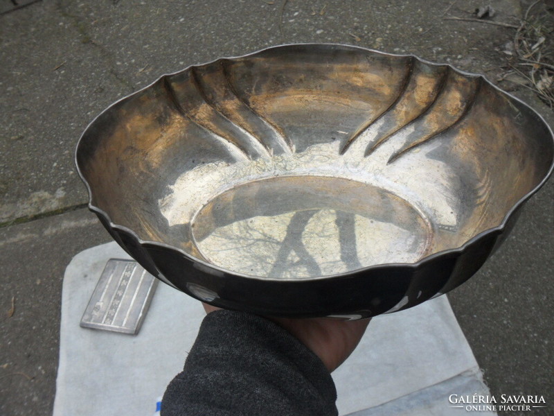 Silver offering bowl fruit offering