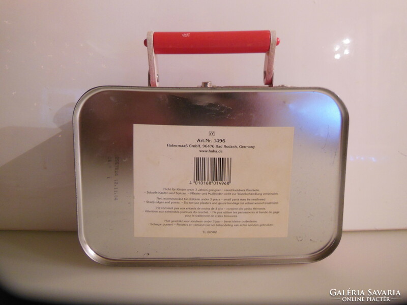 Toy - foam - metal - medical bag with equipment - 19 x 13 x 7 cm + tab 4 cm - German - flawless