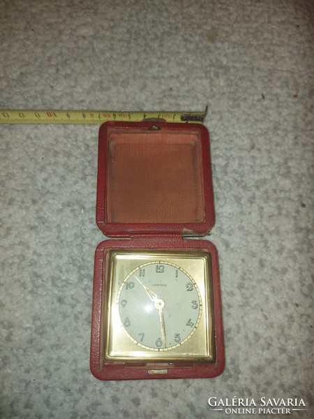 Junghans travel clock, alarm clock, goes and rings, very sweet, heavy little piece