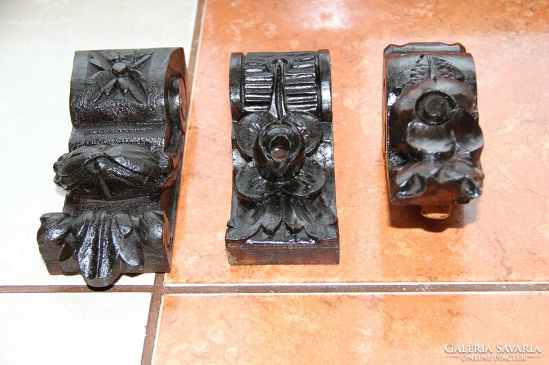 Tin German carving, carving, ornament 3 pcs. (8)