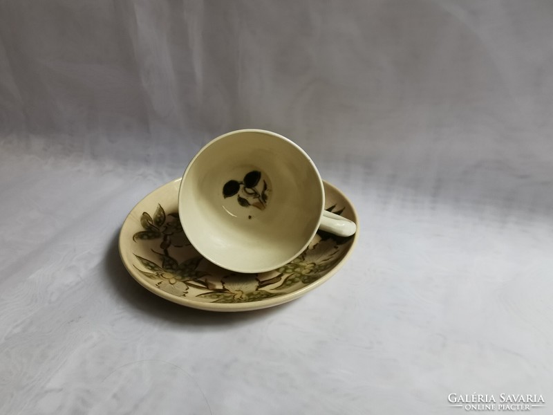 Antique Zsolnay orchid cappuccino coffee cup