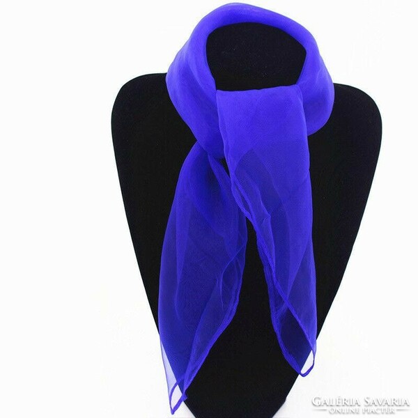 New royal blue chiffon scarf
