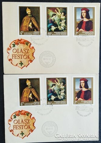 F2501-7 / 1968 paintings v. Line of stamps on fdc