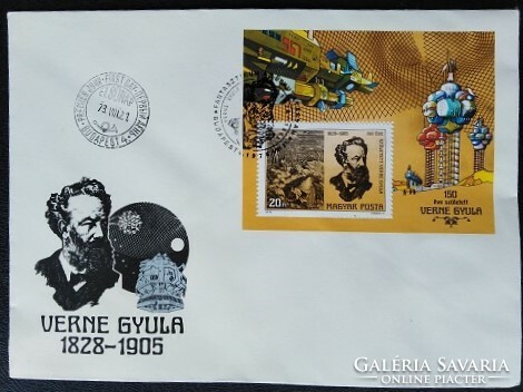 F3281 / 1978 fantastic in space exploration : verne block on fdc