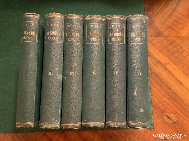 Ernő Curtius: the history of the Greeks 6 volumes 1873-1880
