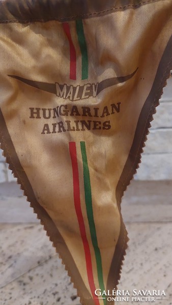 Malév hungarien airlines table flag, advertising carrier