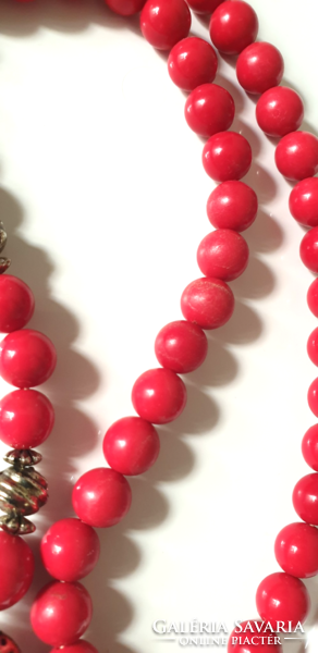 Old long red necklace