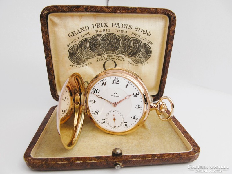 Beautiful, antique omega 14k gold pocket watch, 1900