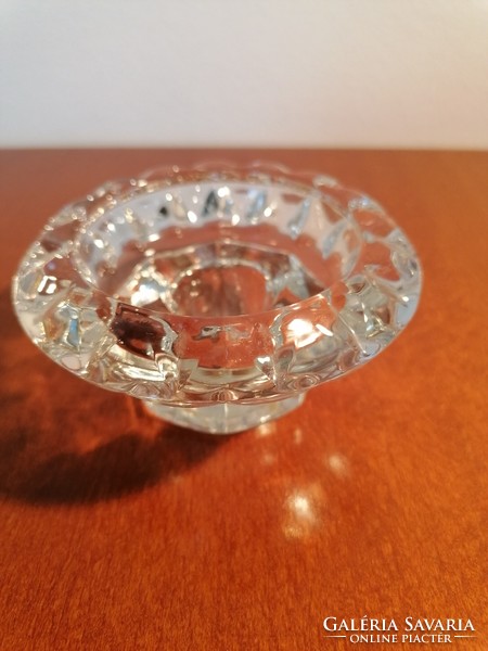 French crystal candle holder. Indicated.