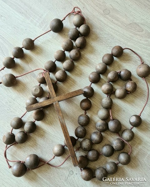 Wooden wall rosary