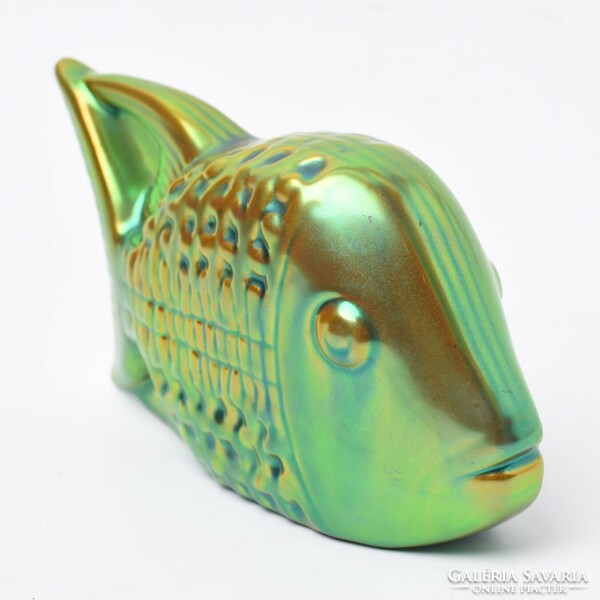 Eosin glazed art deco fish