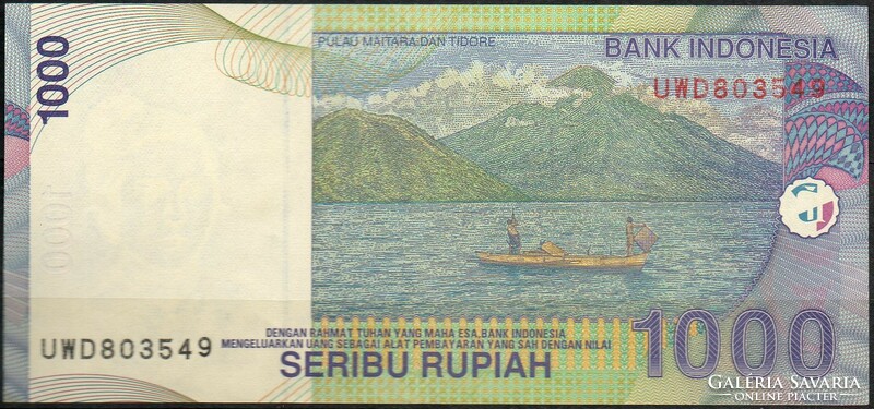 D - 028 -  Külföldi bankjegyek:  2000 Indonézia 1000 rupia UNC