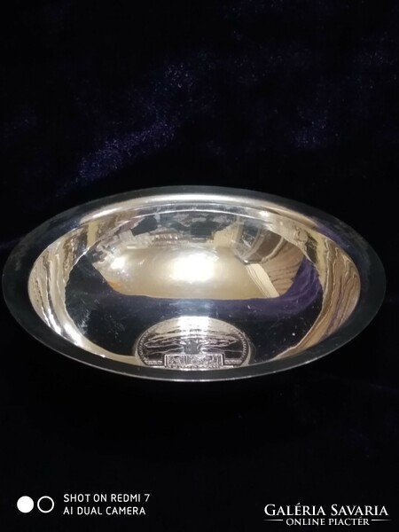 Silver Lebanese 50 piastre coin bowl (1936)