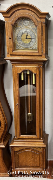 Antique style 3 heavy floor clock - fhs (hermle) mechanism, westminster tune