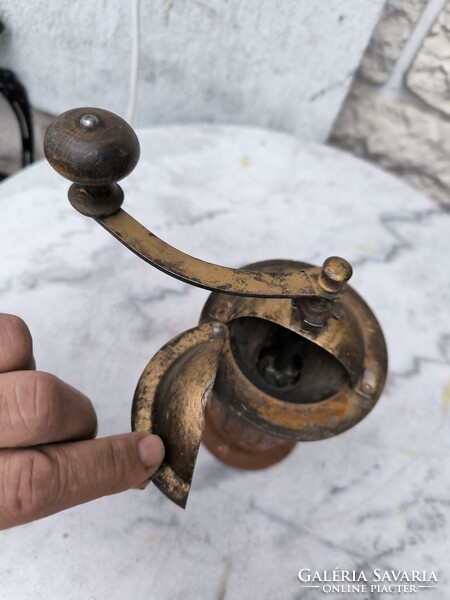 Antique glass grinder coffee grinder