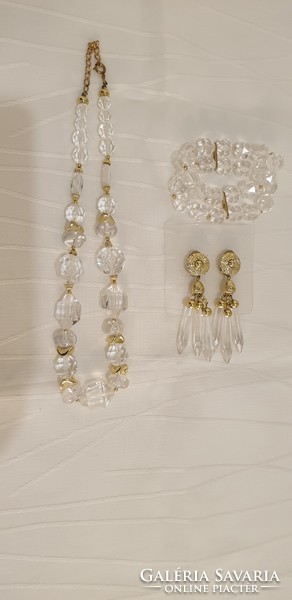 Old necklace + bracelet + earrings set