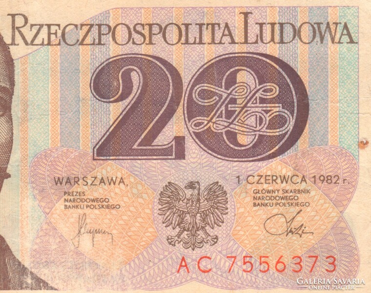 20 ZLOTYCH 1982 LENGYELORSZÁG